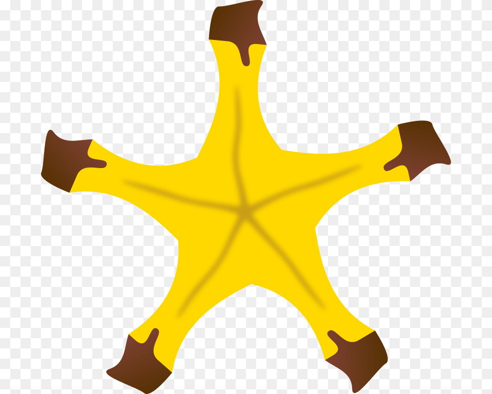 Transparent Astronomer Clipart Star Banana, Leaf, Plant, Person, Animal Free Png Download