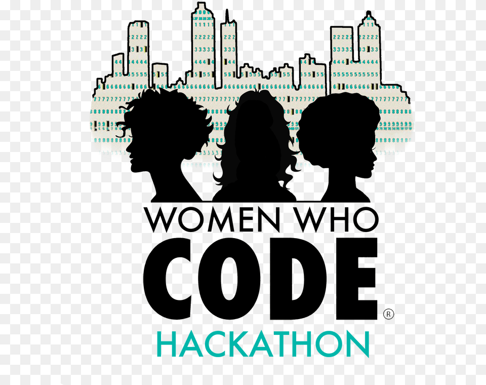 Transparent Atlanta Silhouette Women Who Code, Advertisement, Poster, Person, People Png Image