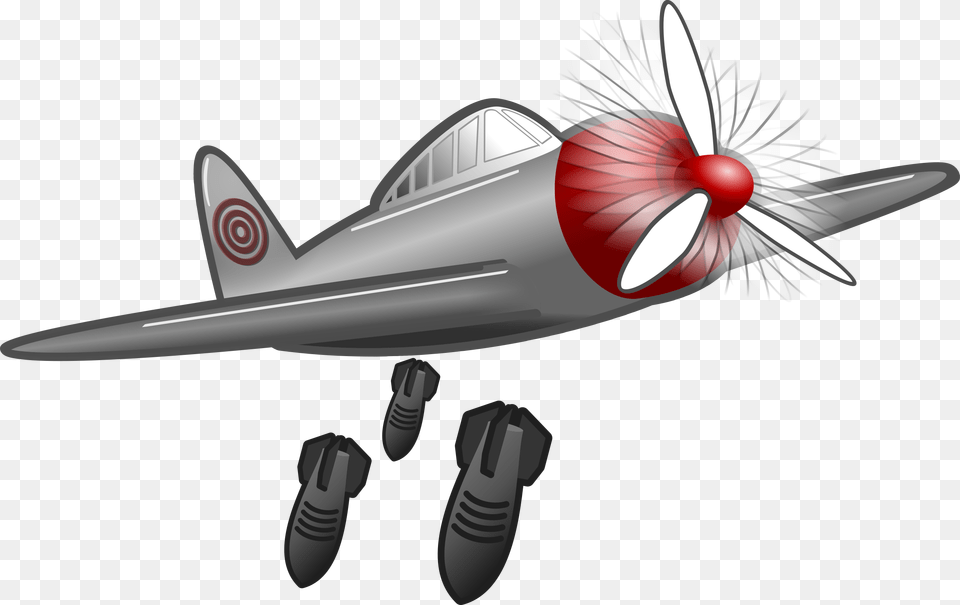 Transparent Attack Clipart Plane Dropping Bombs Clipart, Aircraft, Transportation, Vehicle, Animal Free Png Download