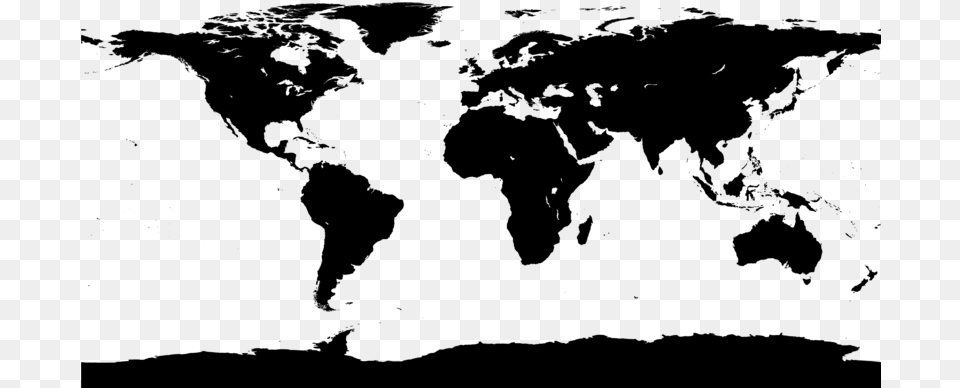 Transparent Ausflug Clipart Globe Map Black White, Gray Free Png Download