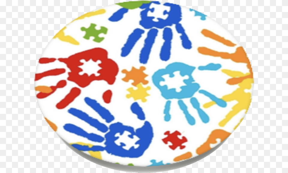 Transparent Autism Puzzle Piece Clipart Hand Print With Puzzles, Birthday Cake, Cake, Cream, Dessert Free Png