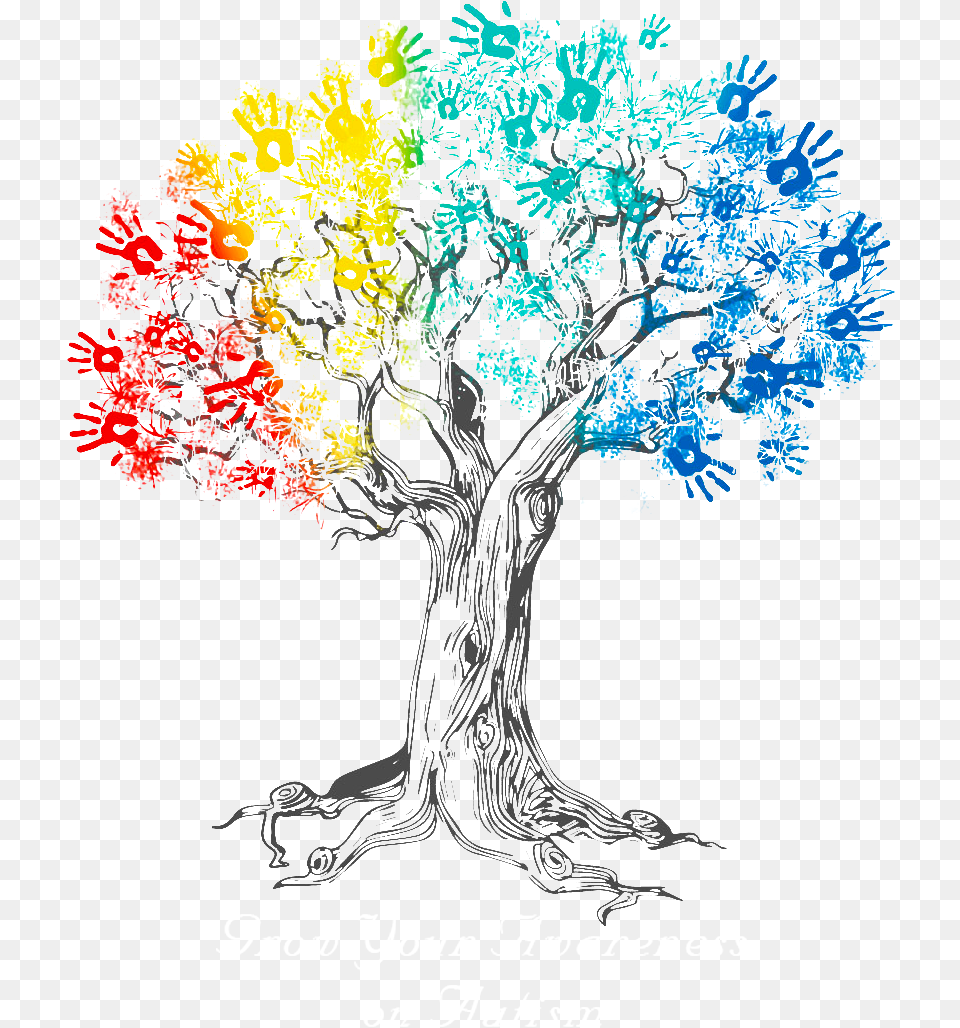 Transparent Autism Ribbon Clipart Autism Awareness Tree Transparent, Art, Graphics, Plant, Outdoors Free Png Download