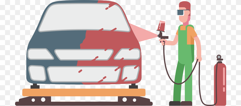 Transparent Auto Body Repair Clipart Pintura De Auto Vector, Boy, Person, Male, Child Free Png