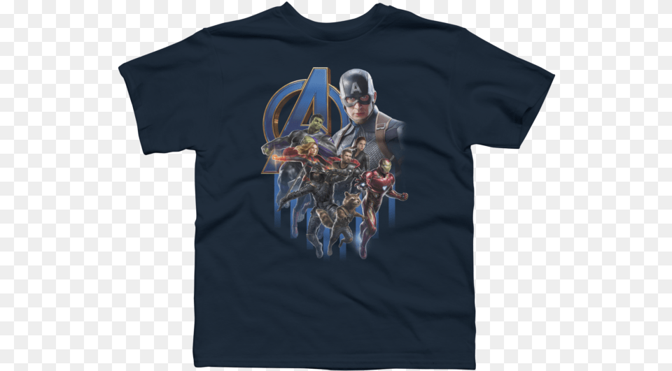 Avengers Group Avengers Endgame T Shirt Mens, Clothing, T-shirt, Helmet, Adult Free Transparent Png