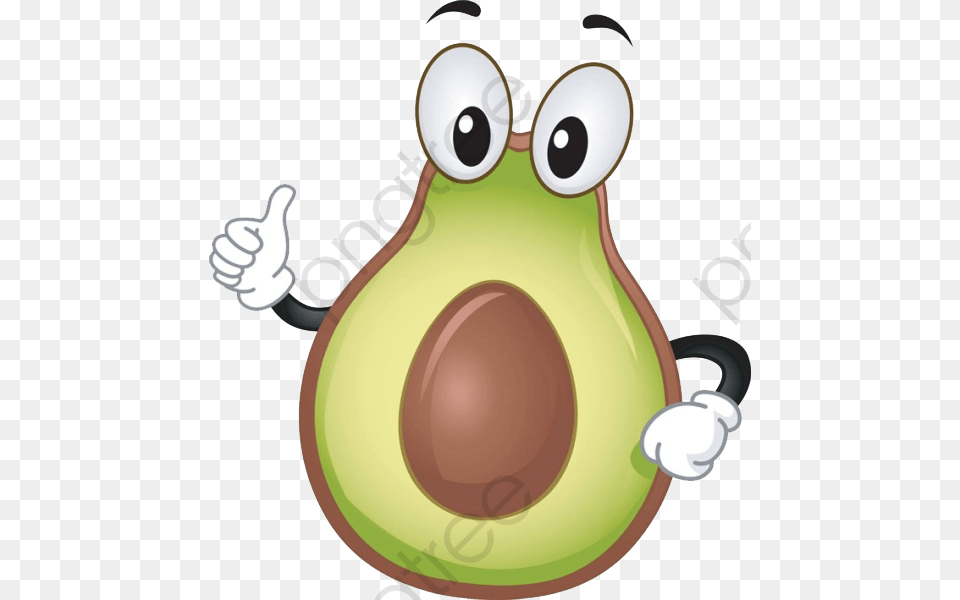Transparent Avocado Clipart Cartoon Avocado Clipart, Food, Fruit, Plant, Produce Free Png Download