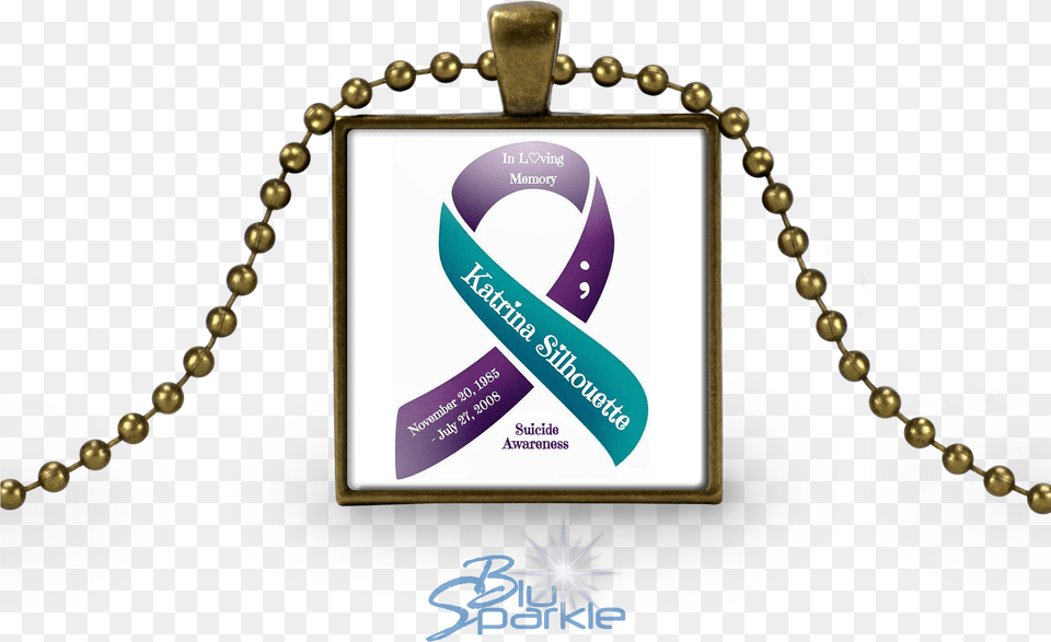 Transparent Awareness Ribbons Ladies Gold Chain, Accessories Png Image