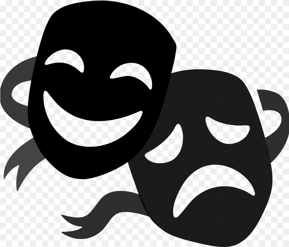 Transparent Awkward Emoji Mascaras De Teatro, Silhouette Free Png Download
