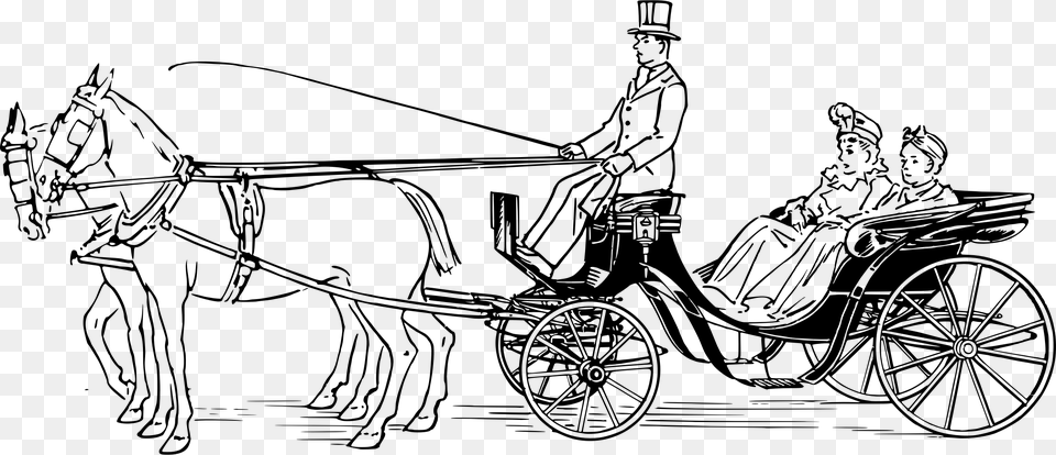 Transparent Baby Carriage Clipart Horse Drawn Carriage Clipart, Gray Png Image