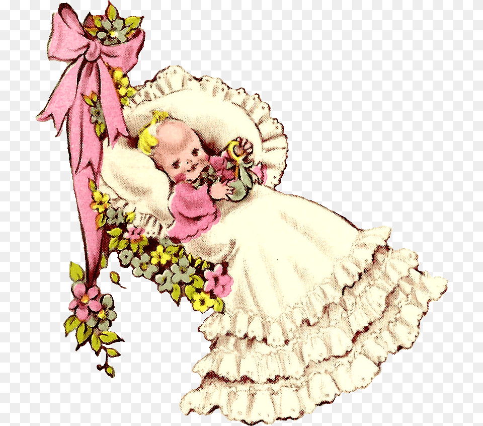 Transparent Baby Clipart Vintage Baby Clipart, Adult, Wedding, Person, Woman Free Png