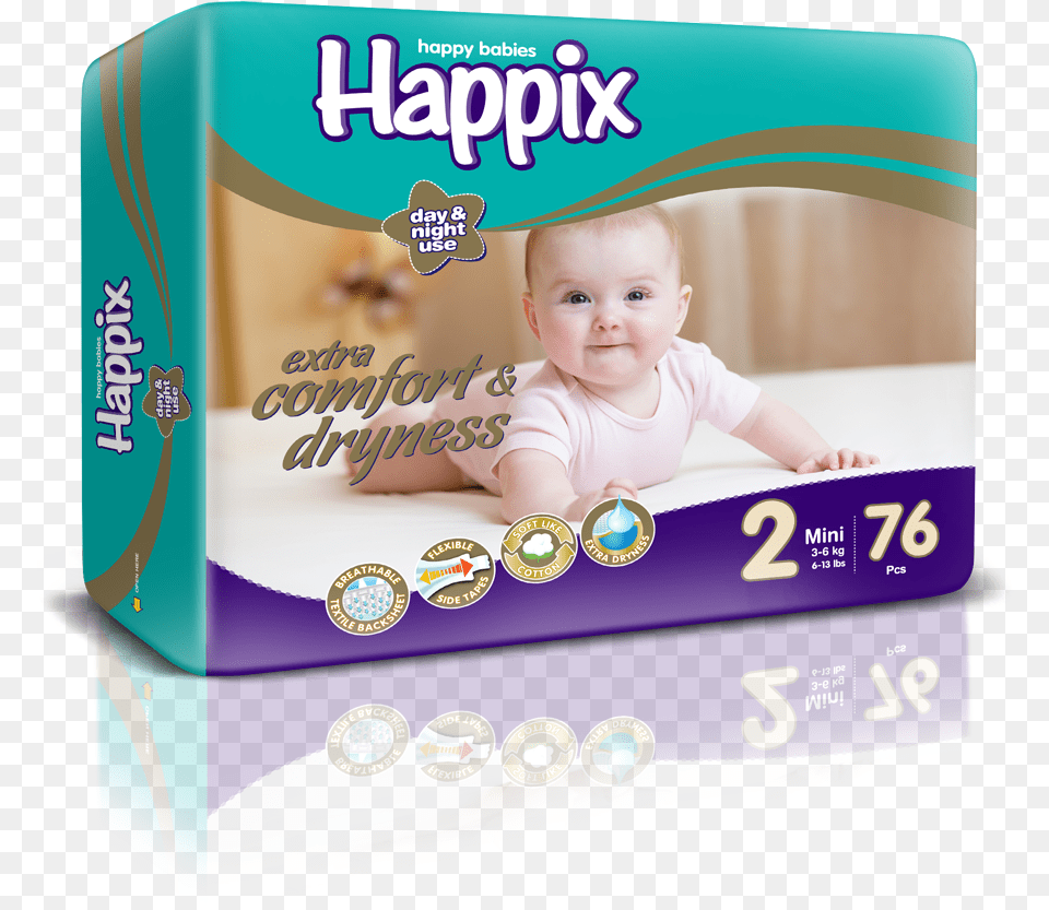 Transparent Baby Diaper Happix Diapers, Person, Face, Head, Box Png