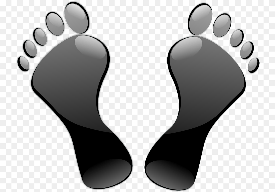 Baby Feet Clipart Black Foot, Footprint Free Transparent Png