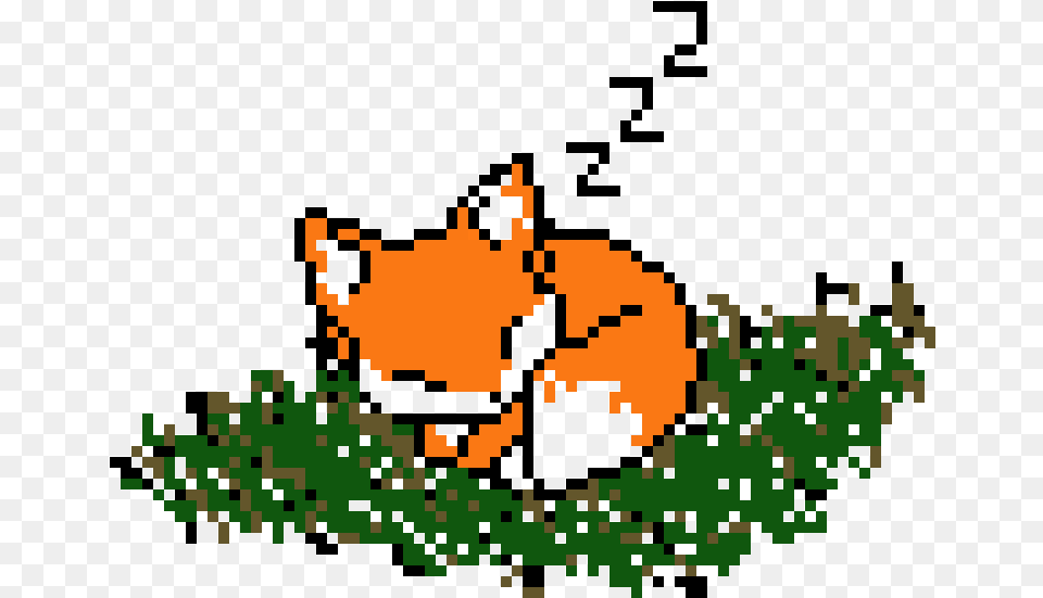 Transparent Baby Fox Sleeping Fox Pixel Art, Animal, Qr Code, Amphibian, Frog Png Image