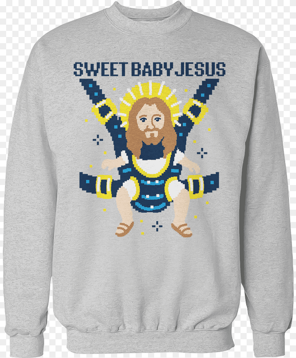 Transparent Baby Jesus Clipart Sweet Baby Jesus Sweater, Sweatshirt, Sleeve, Long Sleeve, Knitwear Png