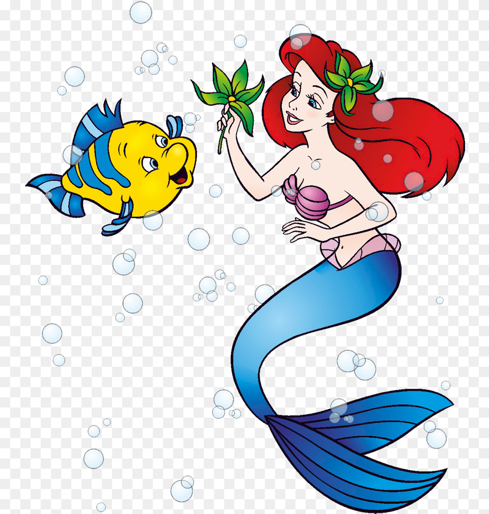 Transparent Baby Mermaid Clipart Disney Little Mermaid Clip Art, Graphics, Publication, Comics, Book Png Image