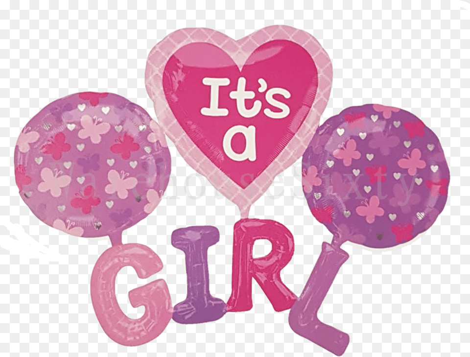 Transparent Baby Shower Border Clipart Its A Girl Balloon, Plate Png