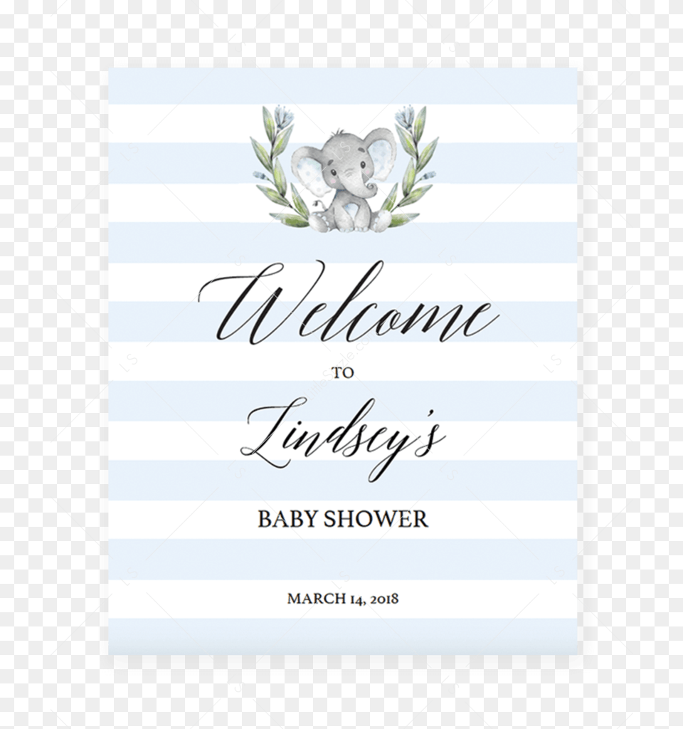 Transparent Baby Shower Turtle Clipart Printable Elephant Baby Shower Sign, Envelope, Greeting Card, Mail, Plant Free Png