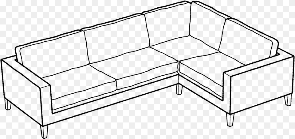 Back Of Couch Clipart L Shaped Sofa Drawing Easy, Gray Free Transparent Png