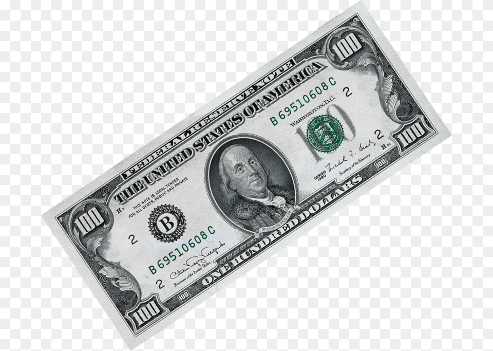 Transparent Background 100 Dollar Bill, Money, Person, Face, Head Free Png