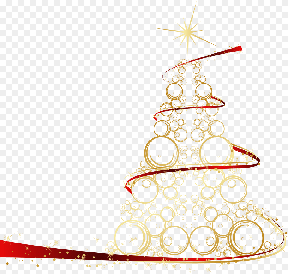 Transparent Background Abstract Christmas Tree, Christmas Decorations, Festival, Christmas Tree Png