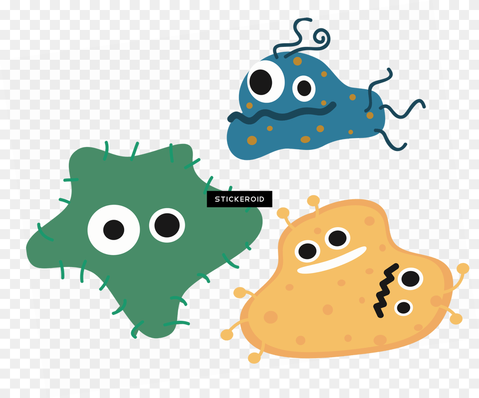 Background Bacteria Bacteria Cartoon, Applique, Pattern, Sweets, Food Free Transparent Png