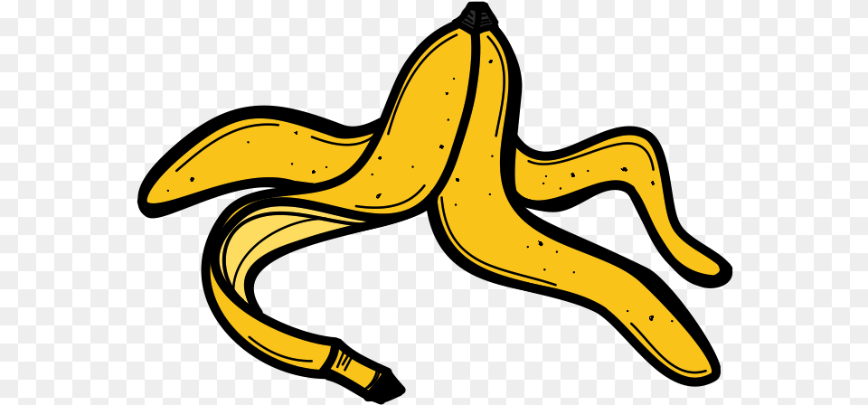 Background Banana Peel Cartoon, Food, Fruit, Produce, Plant Free Transparent Png