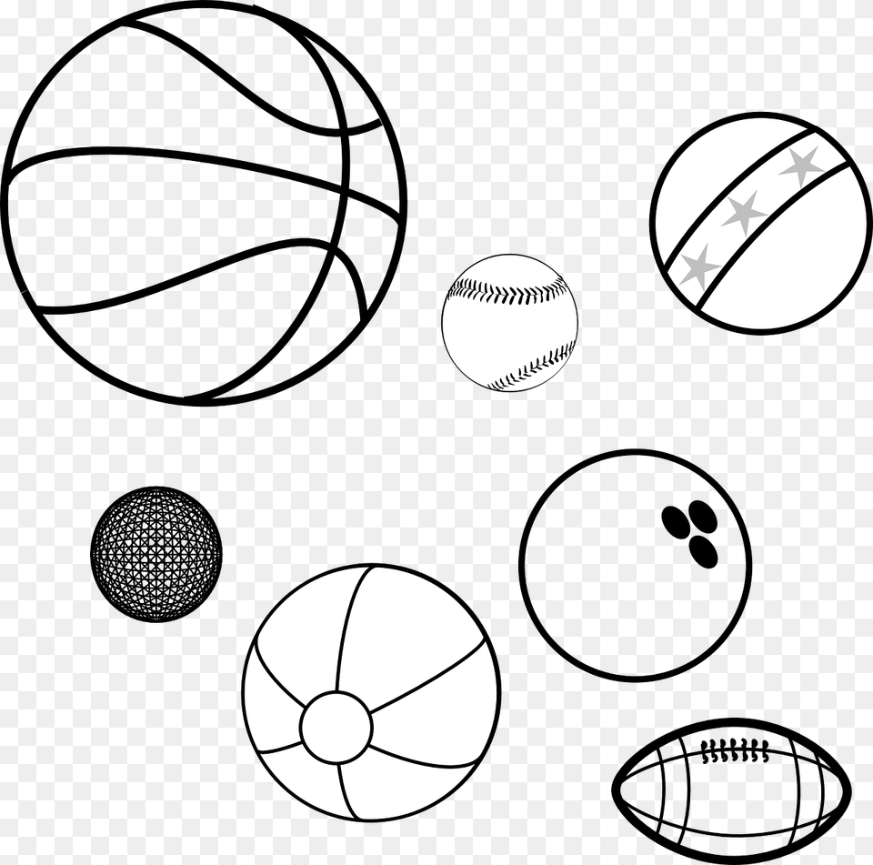 Transparent Background Basketball Clipart Black And, Ball, Baseball, Baseball (ball), Sphere Png Image