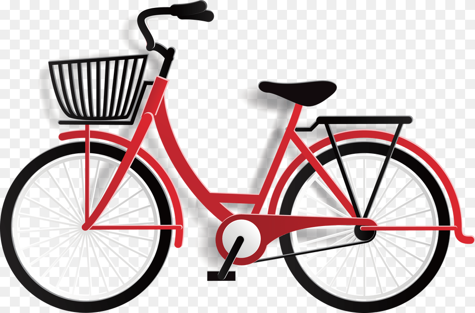 Transparent Background Bike Cartoon, Bicycle, Transportation, Vehicle, Machine Png Image