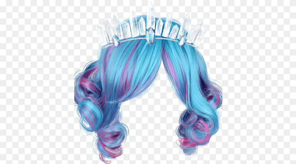 Transparent Background Blue Wig, Accessories, Jewelry, Person, Tiara Free Png