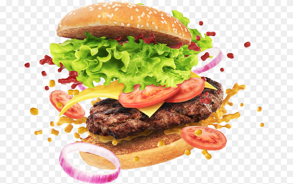 Transparent Background Burger, Food Free Png