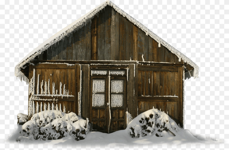 Transparent Background Cabin With Snow, Architecture, Shack, Rural, Outdoors Png