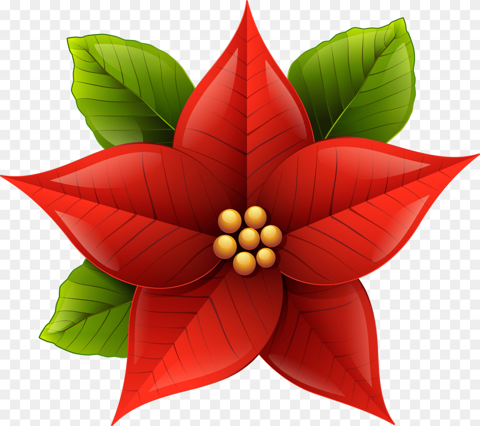 Background Christmas Flowers For Christmas Clipart Free Transparent Png
