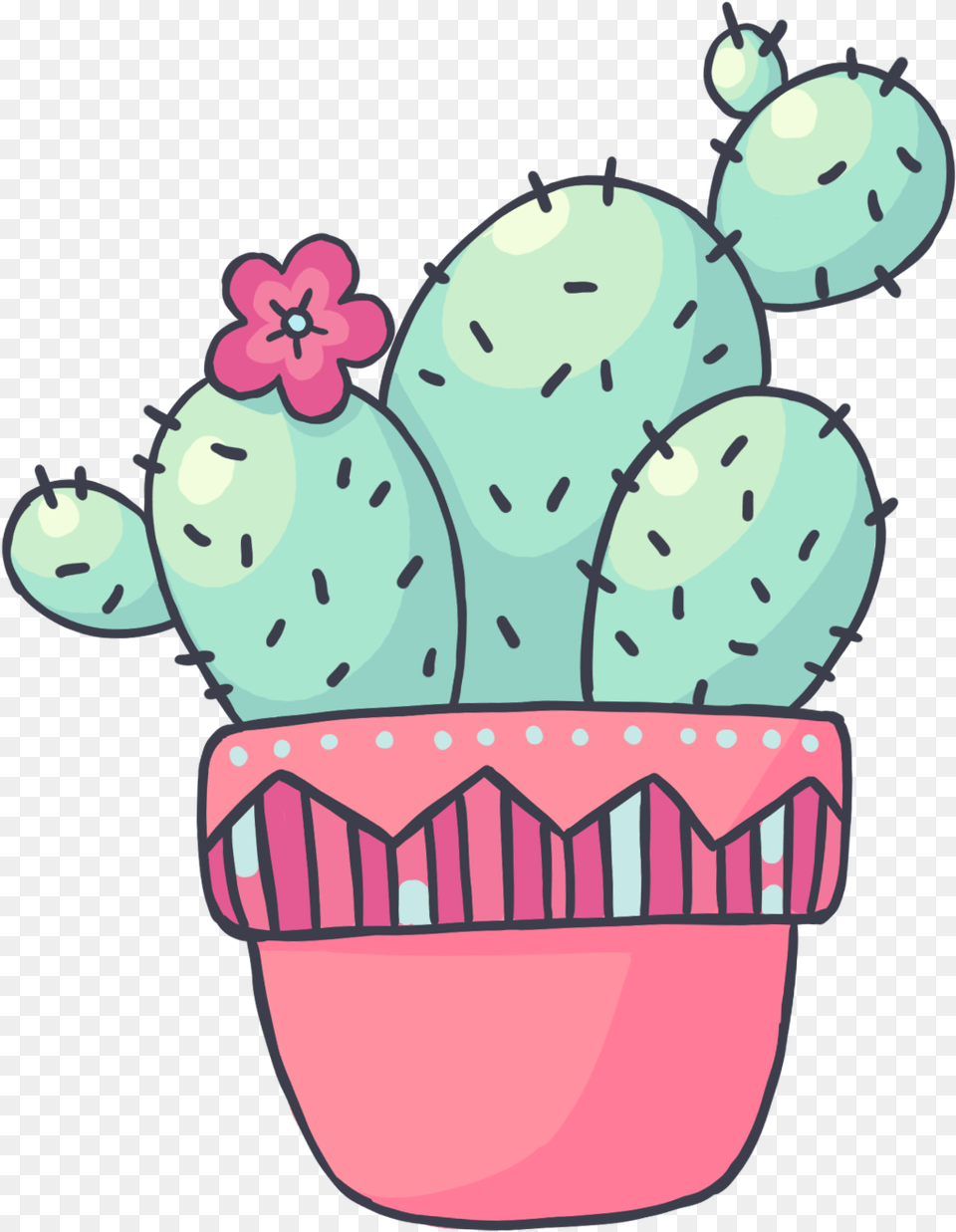 Transparent Background Clipart Easy Cute Cactus Drawing, Vegetable, Produce, Food, Plant Free Png