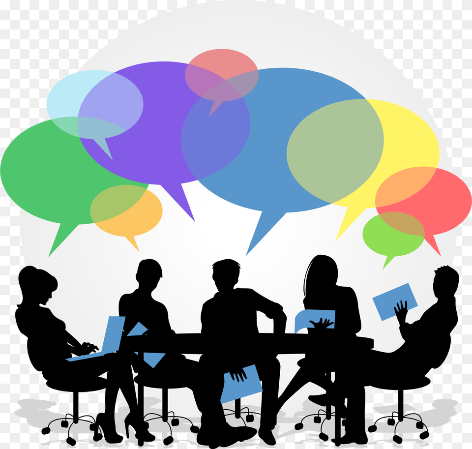 Transparent Background Conversation Clipart, Indoors, Lecture, Crowd, People Png Image