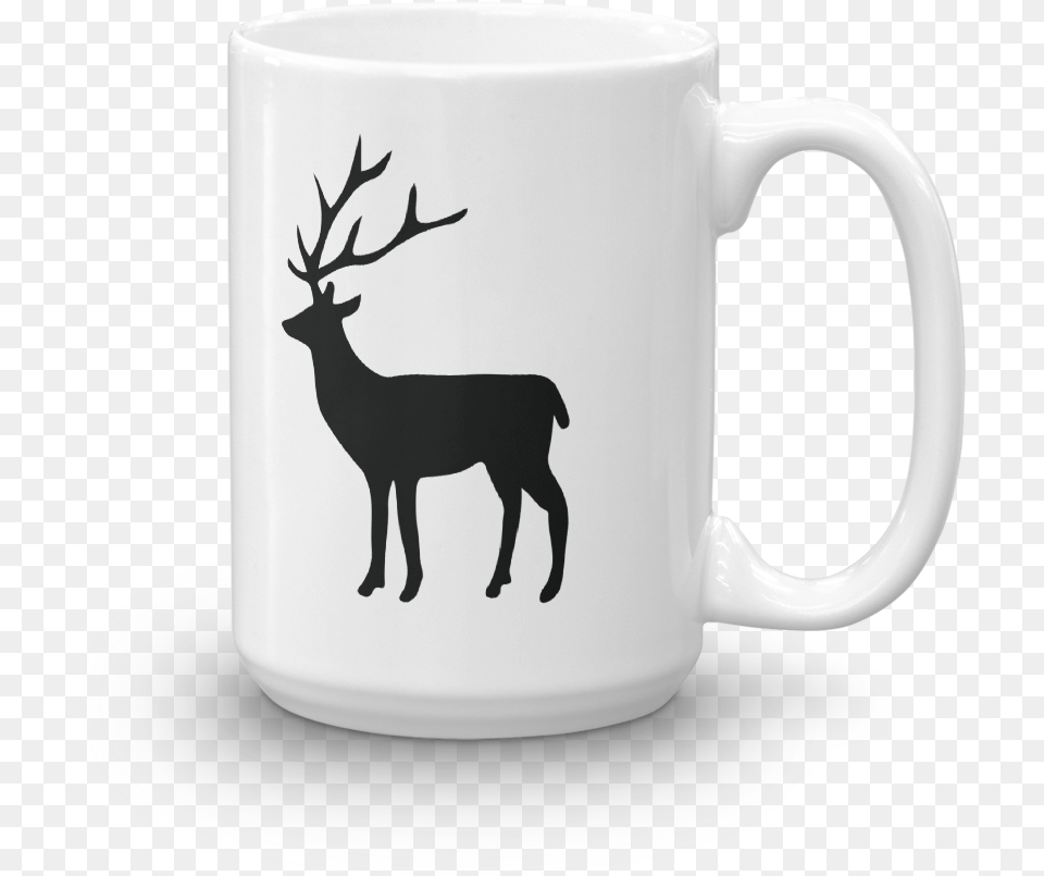 Transparent Background Deer Silhouette, Cup, Animal, Mammal, Wildlife Free Png