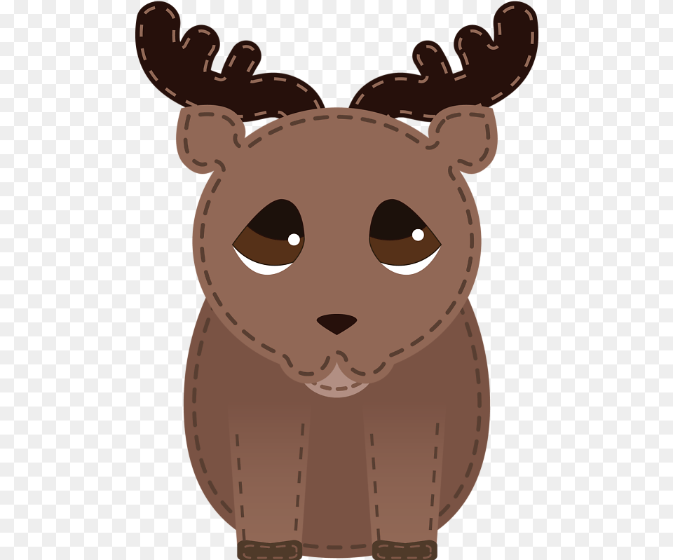 Transparent Background Deer With Stitches, Person, Cartoon, Snout, Head Png