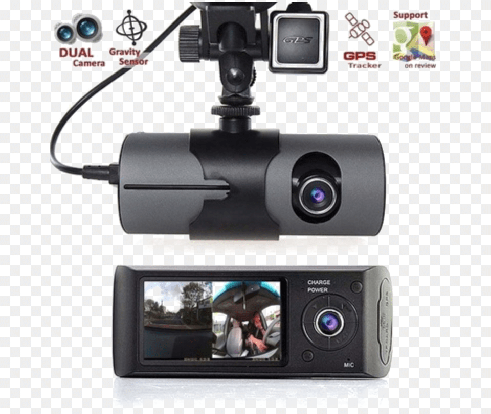 Transparent Background Dual Camera Car Recorder, Electronics, Video Camera, Digital Camera, Person Png