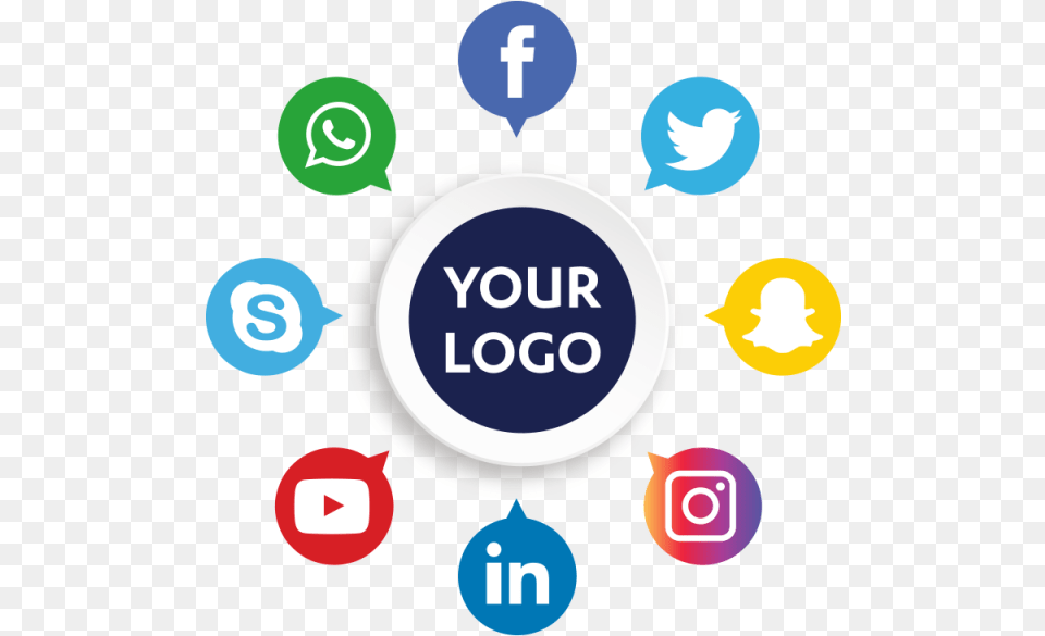 Background Facebook Instagram Twitter Whatsapp All Social Media, Text, Sign, Symbol Free Transparent Png