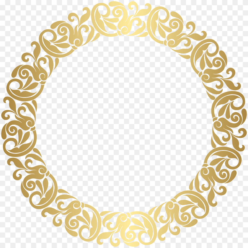 Transparent Background Gold Frame Clipart Gold Flower Circle, Lighting Free Png