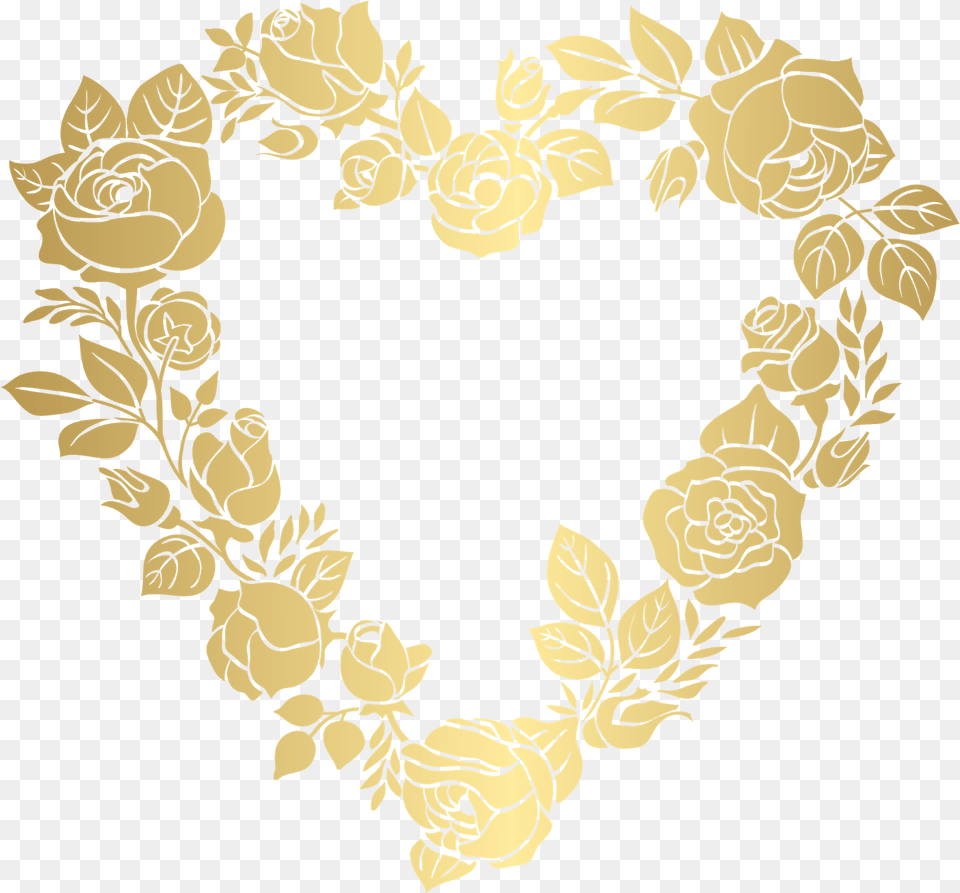 Transparent Background Gold Heart, Art, Floral Design, Graphics, Pattern Png