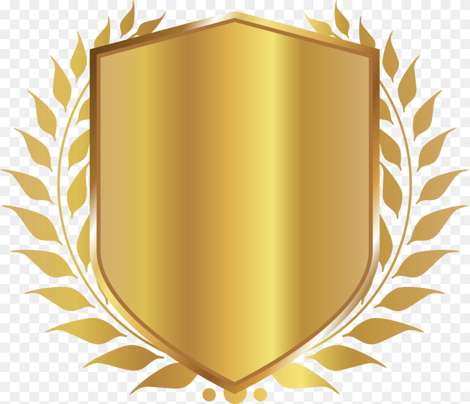 Transparent Background Gold Shield, Armor Png Image