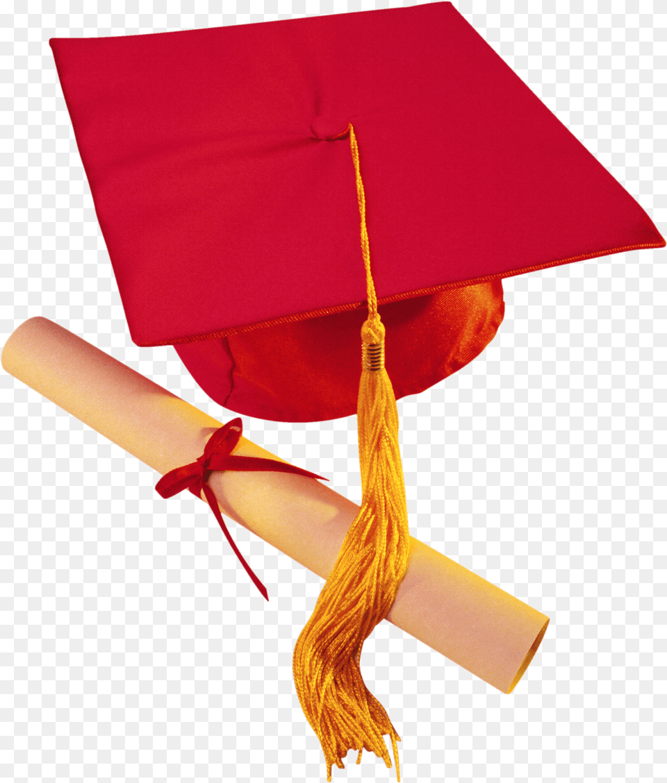 Transparent Background Graduation Cap Red, People, Person, Text Free Png Download