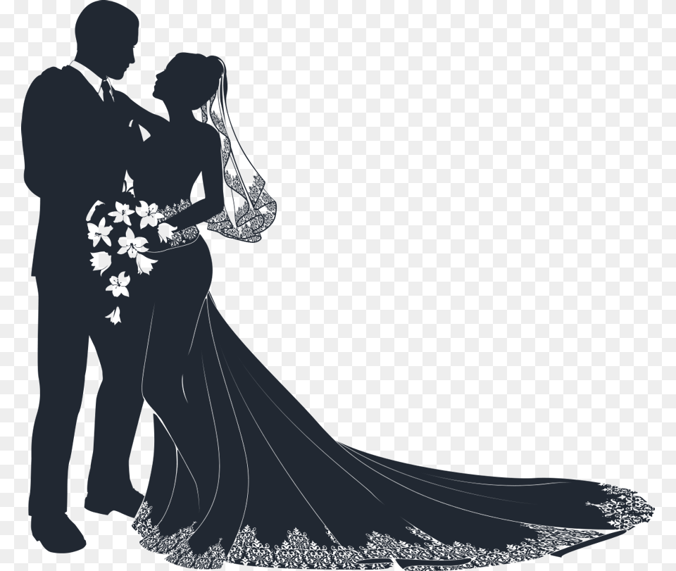 Background Groom And Bride Clipart, Gray Free Transparent Png