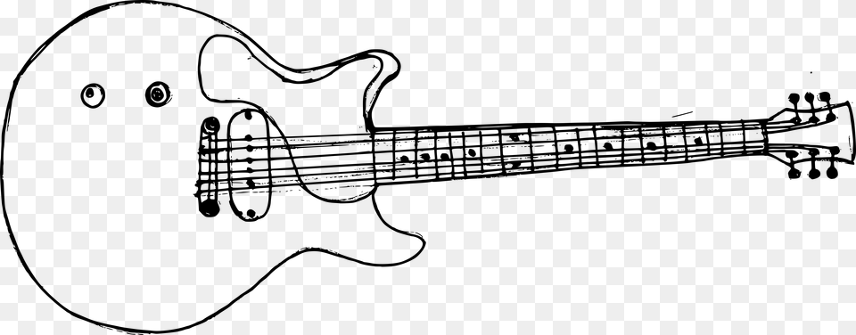 Transparent Background Guitar Drawing Transparent, Gray Png