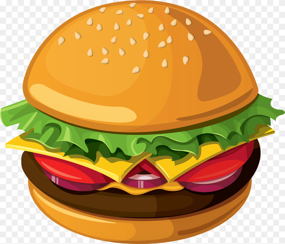 Transparent Background Hamburger Clipart, Burger, Food, Clothing, Hardhat Png