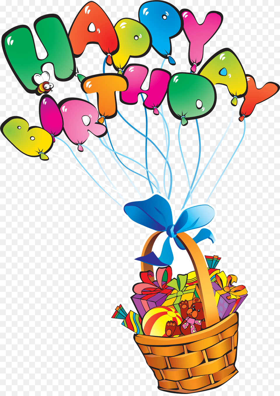 Transparent Background Happy Birthday Balloon, Basket, Dynamite, Weapon Png Image