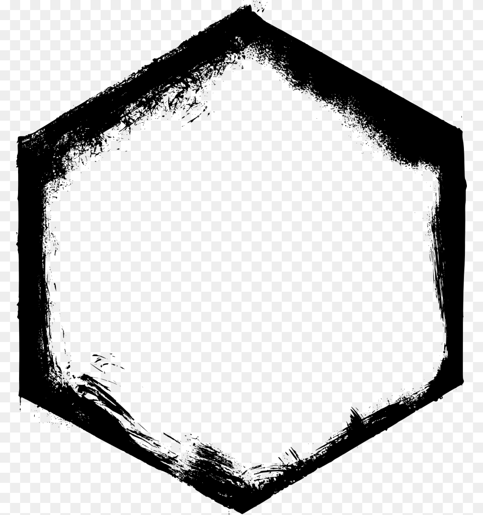 Transparent Background Hexagon Frame, Gray Free Png