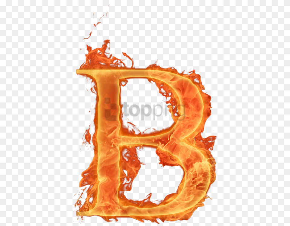 Transparent Background Letter B, Fire, Flame, Person Png Image
