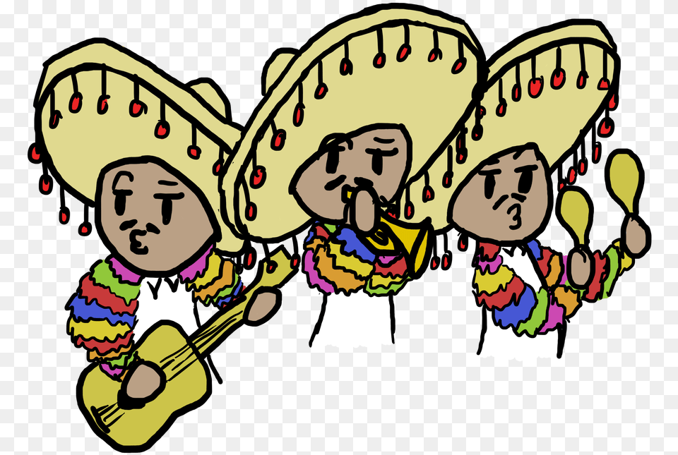 Transparent Background Mariachi Drawing, Clothing, Hat, Baby, Person Free Png Download