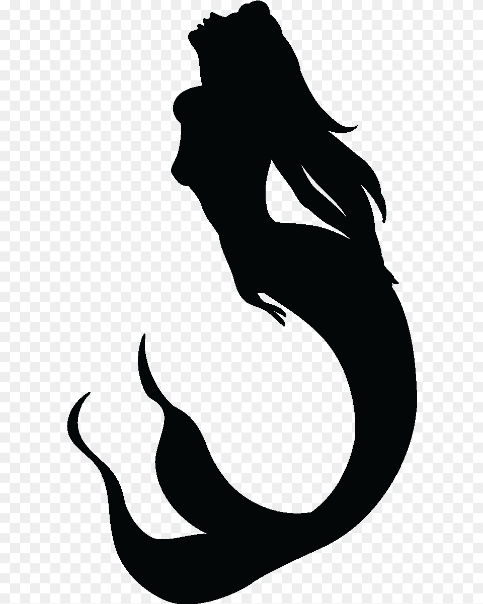 Transparent Background Mermaid Silhouette, Person Png Image