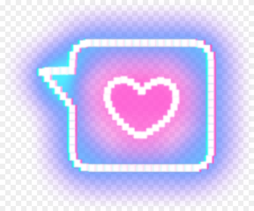 Transparent Background Neon Heart, Light Png